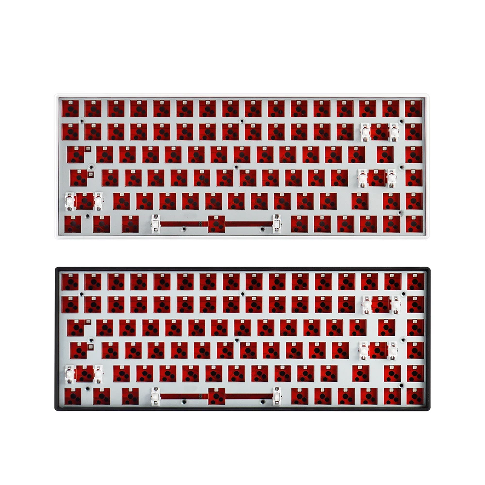 Kit de Teclado Mecânico sem Fio Personalizado Hot-swappable Rgb Backlit 98 Junta Bluetooth 2.4g Faça Você Mesmo 3-mode Estrutura - Imagem 6