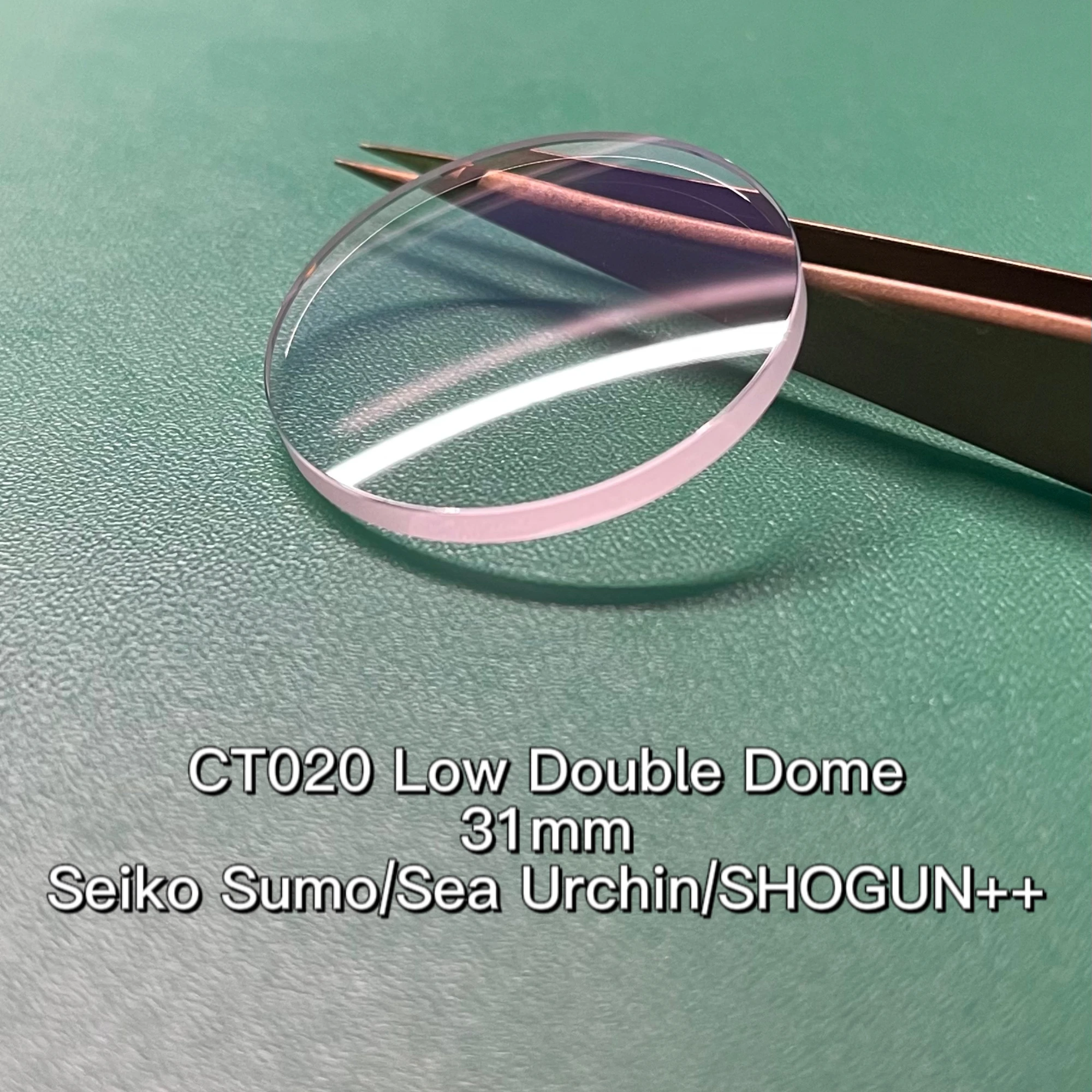 Ct020-Cristallo Zaffiro A Doppia Cupola Basso Per Urchin Marino Seiko, Mostro, Sumo ++