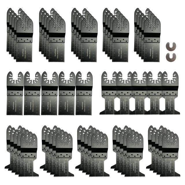 30-Piece Titanium Oscillating Blade Set - Metal & Wood Cutting Blades For Multi-Tools
