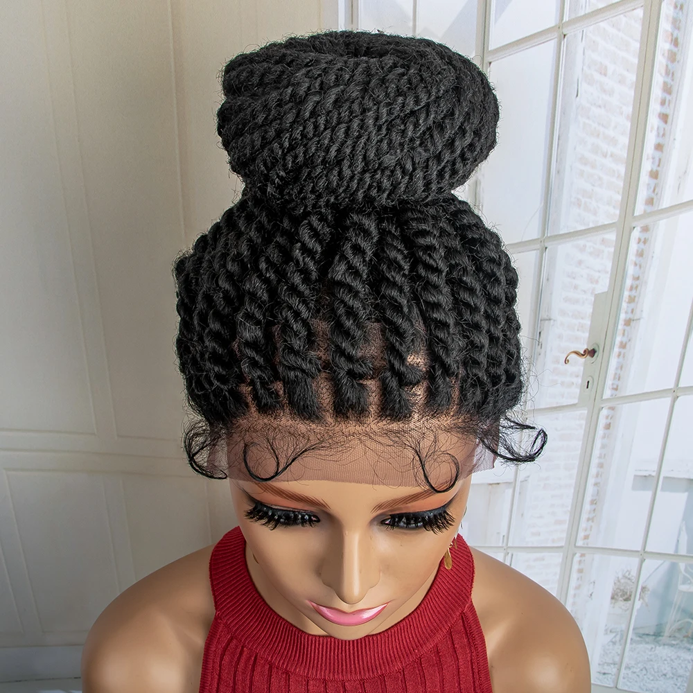 New Arrival Synthetic Lace Front Braided Wigs Bun Braided Wigs For - Main Image