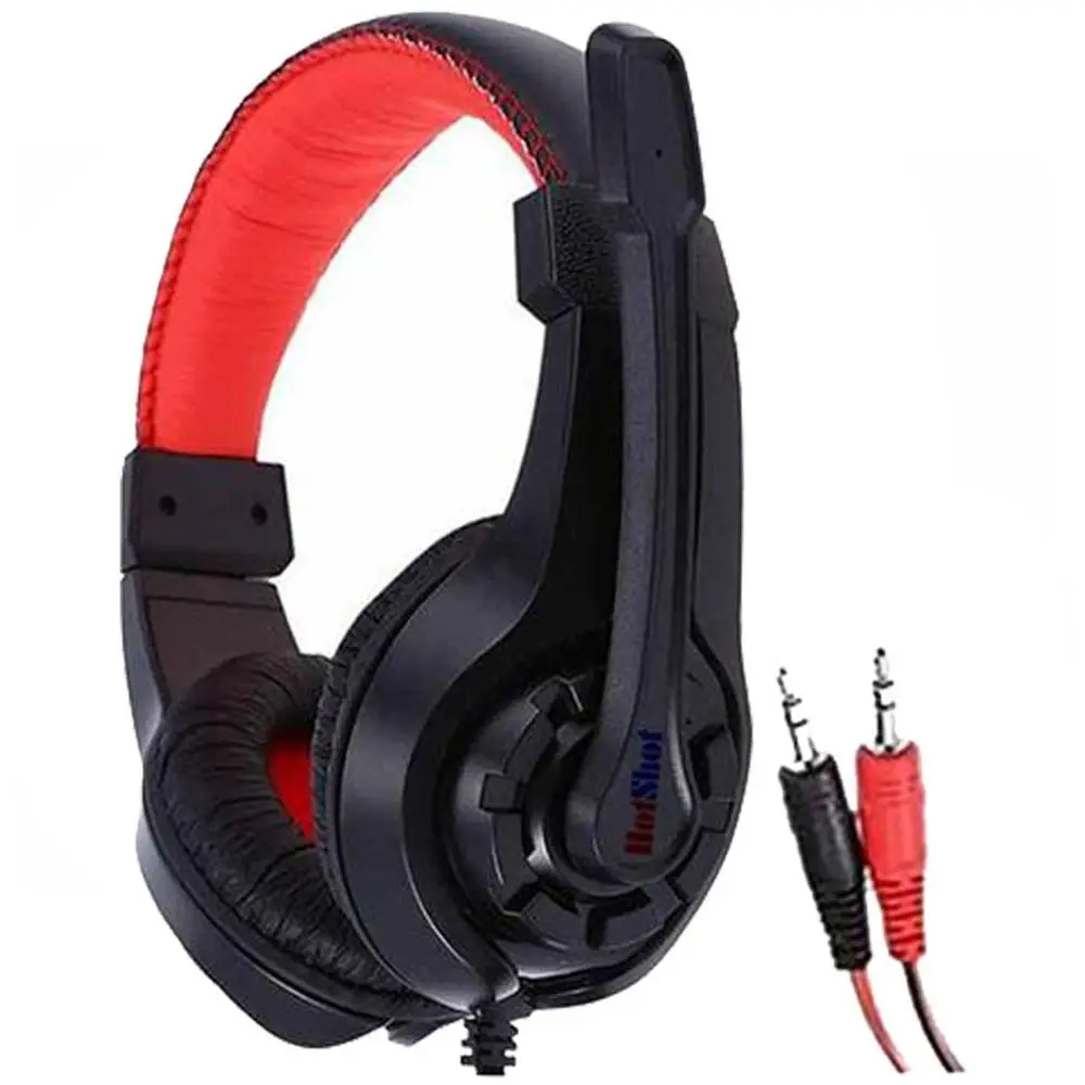 Cascos Gamer Pro, MXGIU-002, Rojo, Jack 3.5mm, Cable 2.m, Auricular con Micrófono