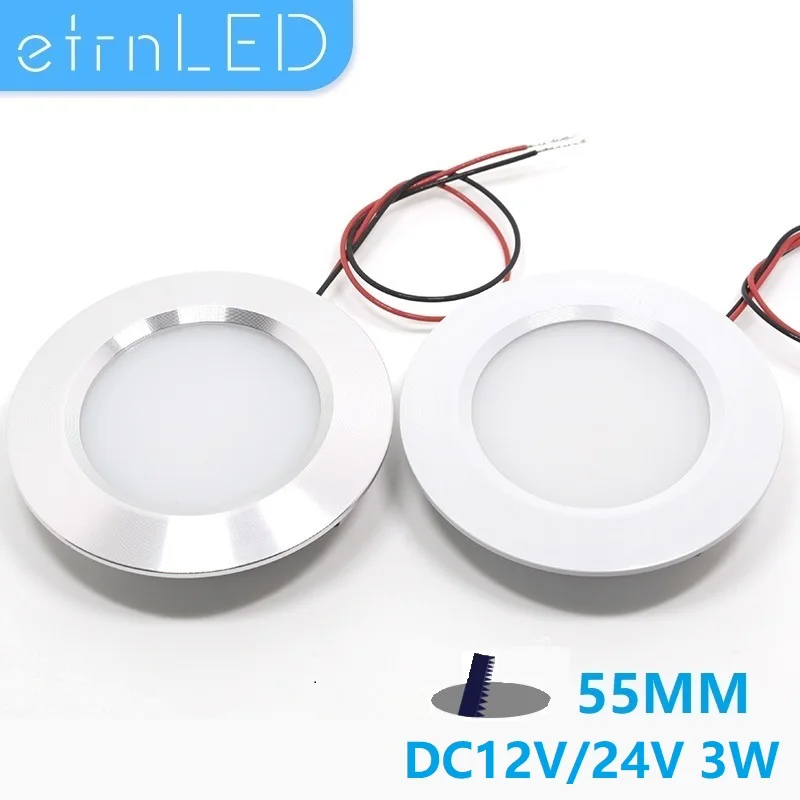 etrnLED 3W Mini Led Light 12V 24V Recessed Spotlights Round Home Ceiling Dimmable Indoor Focus Kitchen Display Showcase Lighting etrnled 12v 24v dimmable spot light mini led ceiling downlight interior focus recessed cabinet showcase kitchen house spotlight