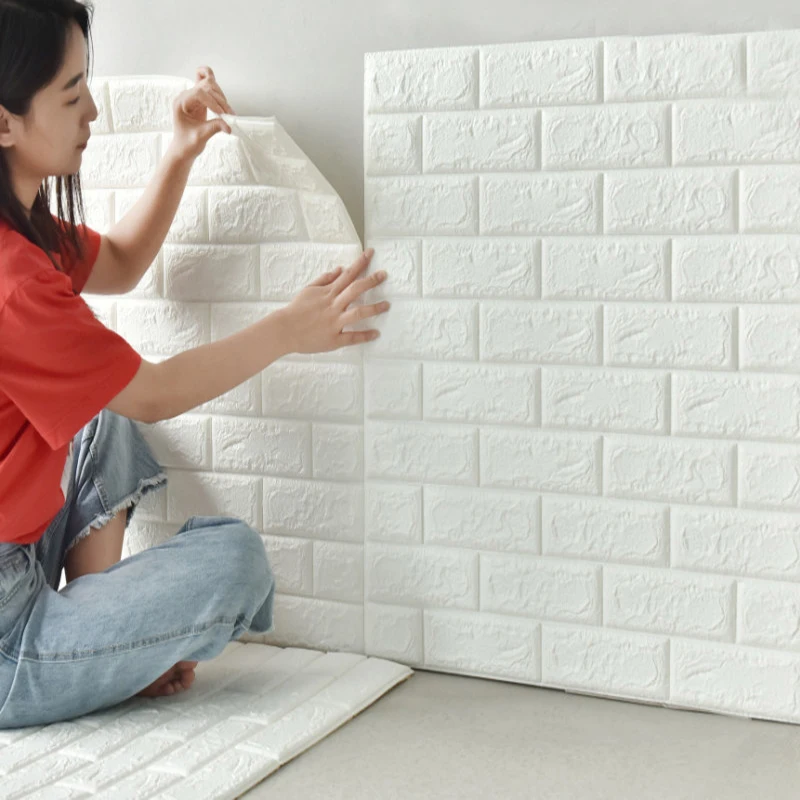 

Peel and Stick Wall Paper DIY Waterproof Wall Stickers Self-adhesive Modern Home Decoration PVC 70cmX100cm 3d Panels