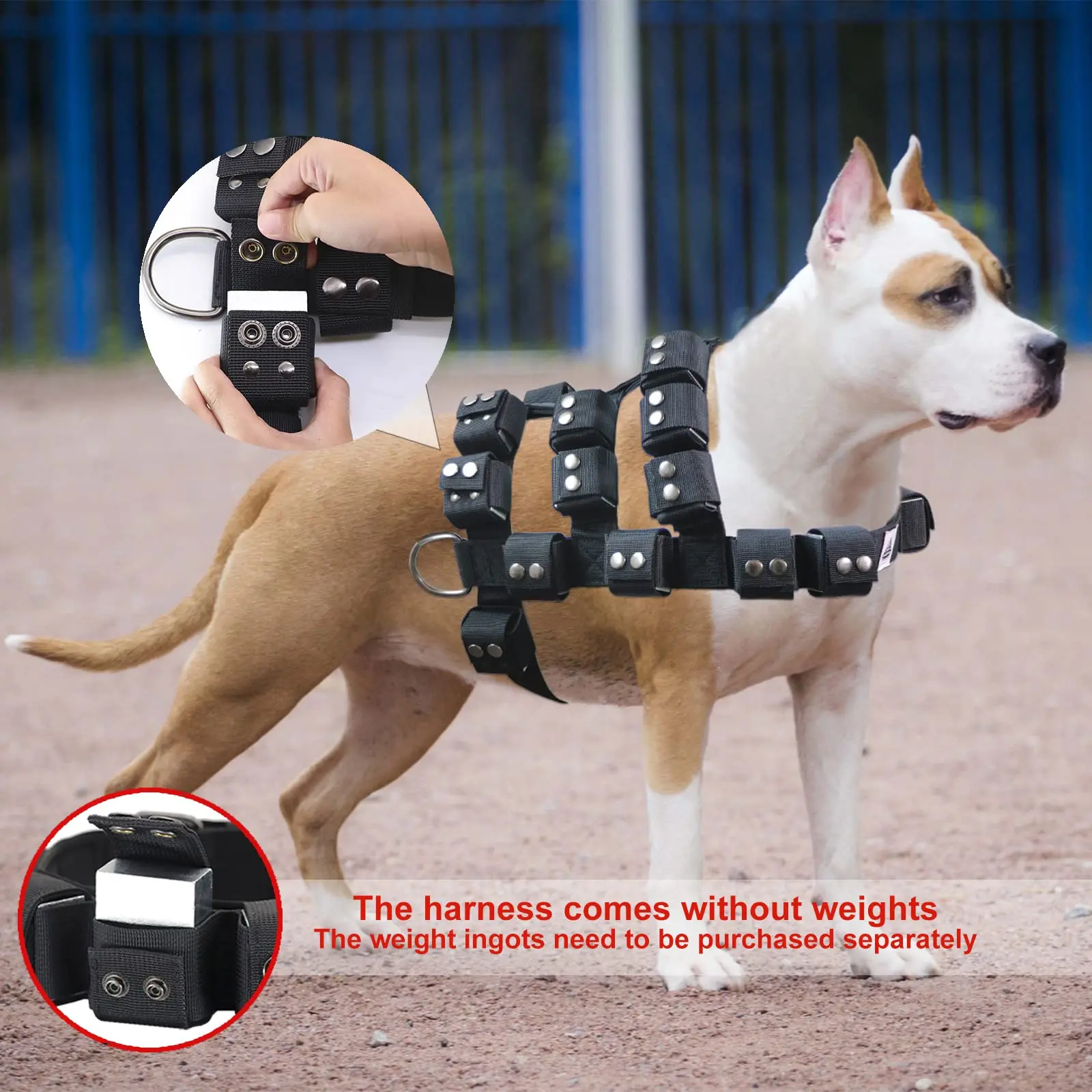 Frenchie Harness,Best Tactical Dog Harness with 16 Pouches for French  Bulldogs,Weighted Dog Vest for Small Dogs to Build Muscle - AliExpress