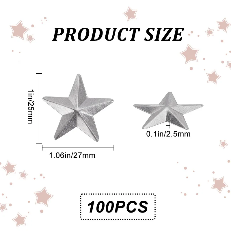 200 Pack Rusty Barn Stars - 1.5 Inch Primitive Country Mini Rust Metal Stars - Free Shipping