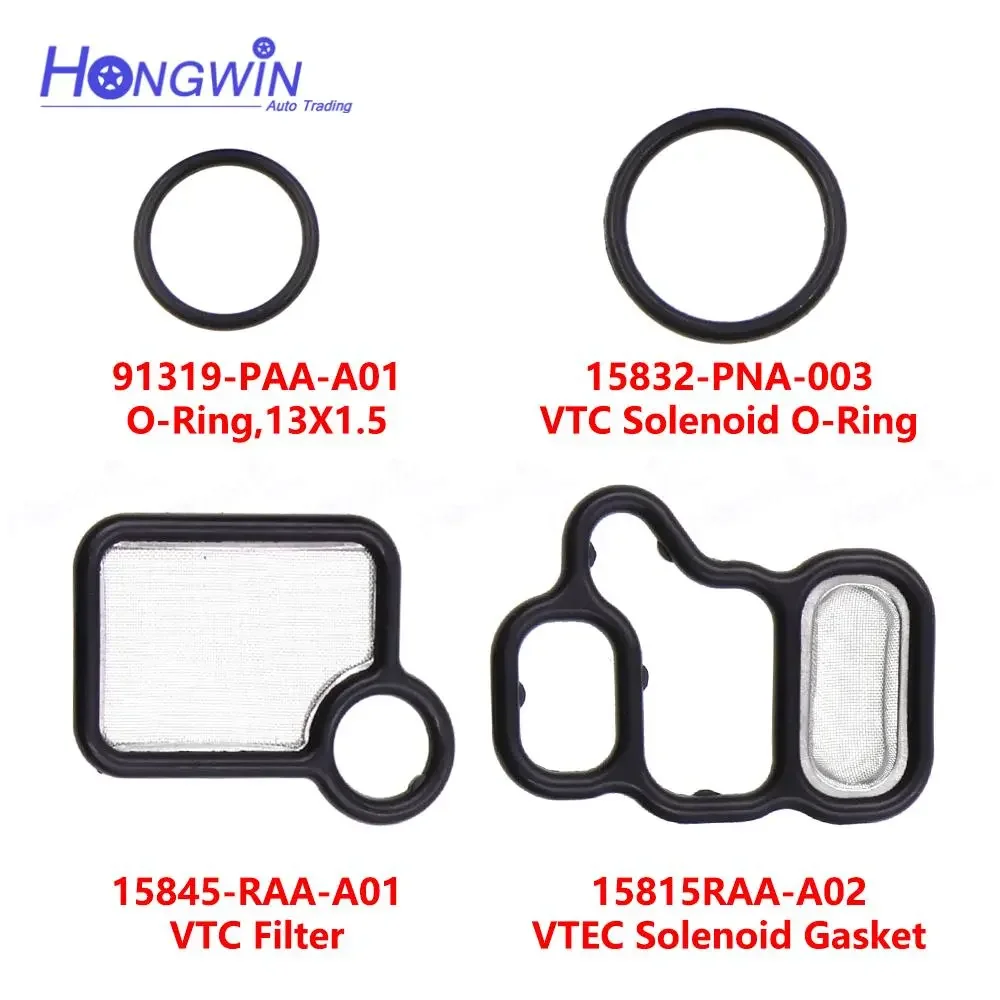Junta solenóide Válvula Kit Filtro, O-Ring para Honda Civic, 15815-RAA-A02, 15832-PNA-003, 15845-RAA-A01, 91319-PAA-A01