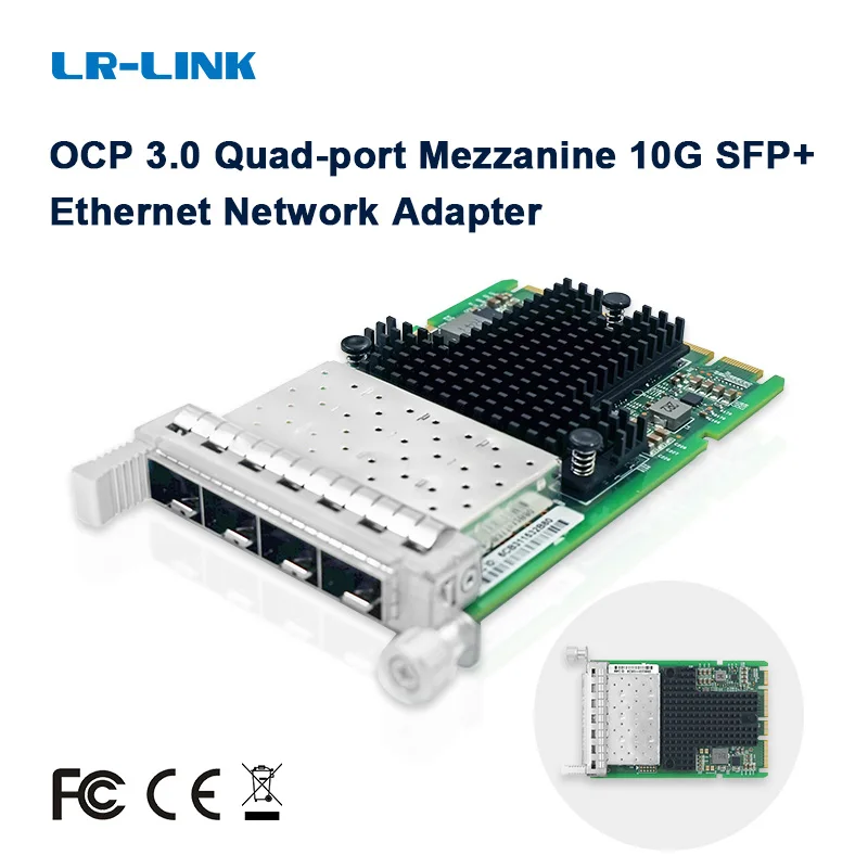 

LR-LINK 3007PF OCP 3.0 Quad-port Mezzanine 10Gb Network Card SFP+ Ethernet Network Adapter Based on Intel Chipset