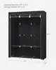 Portable Closet, Wardrobe Closet Organizer with Cover, 3 Hanging Rods and Shelves, 4 Side Pockets, 51.2 x 17.7 x 65.7 Inches, La 5