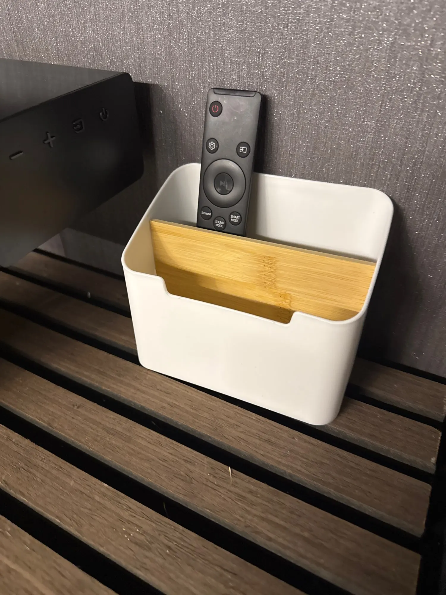 Practical Storage Box for TV Remotes & Air Conditioner Controls Elegant Remote Control Organizer Box for Living Room & Bedroom photo review