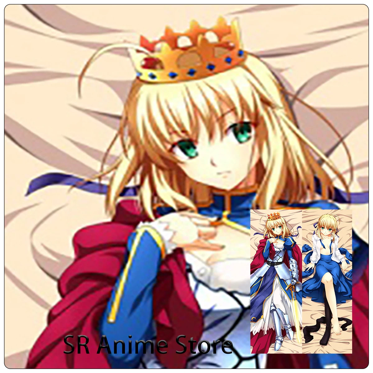 Dakimakura Anime Fate Saber Hugging Body Pillow Cover Bed Decor Birthday Gift Double-Side Print 2WAY Saber Pillowcase