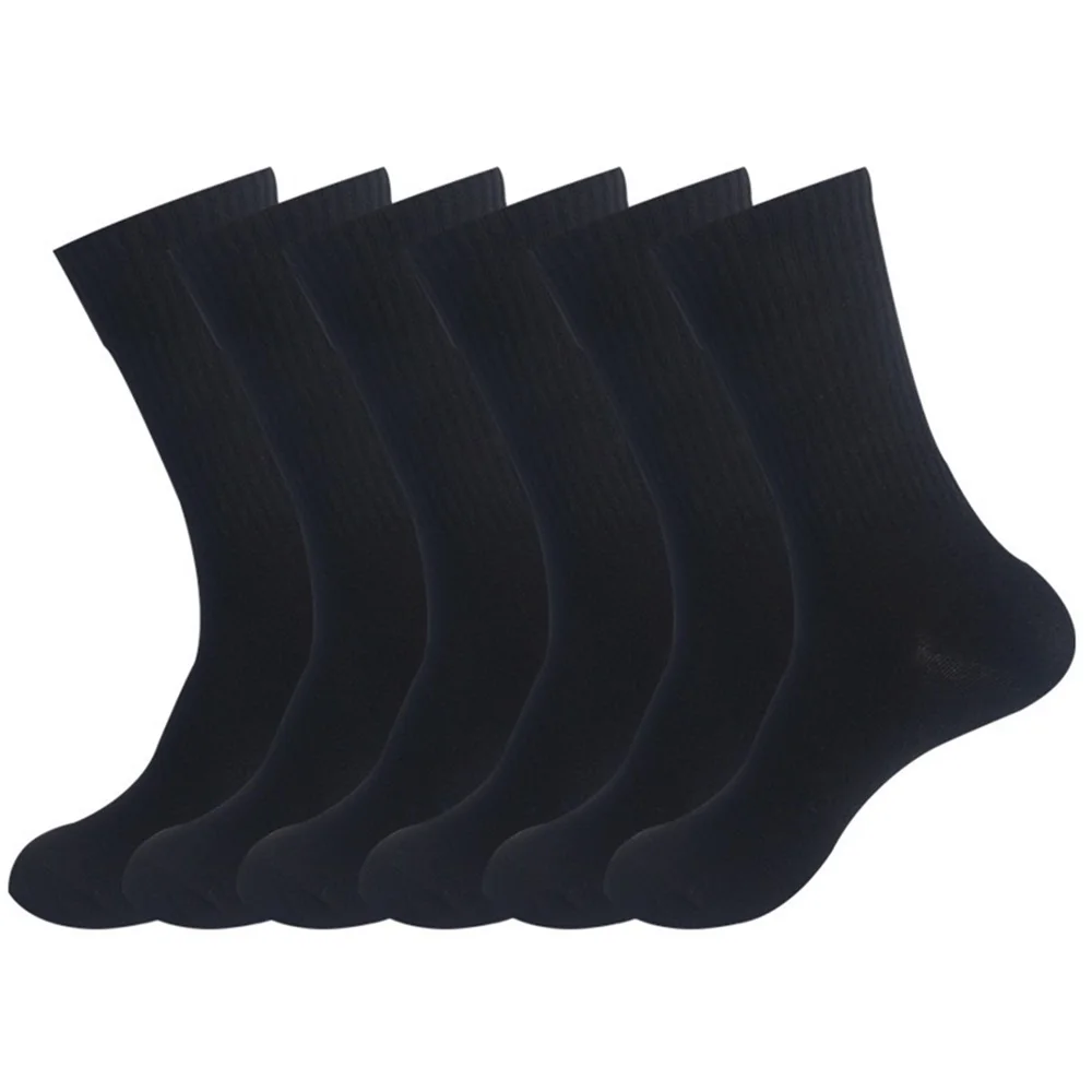 Versatile Soft Cotton Crew Socks - Unisex Casual Calf Collection (3-6 Pack)