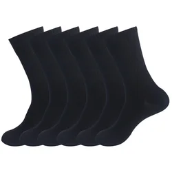Versatile Soft Cotton Crew Socks - Unisex Casual Calf Collection (3 - 6 Pack) - EU 38 - 44 (6 pairs black)