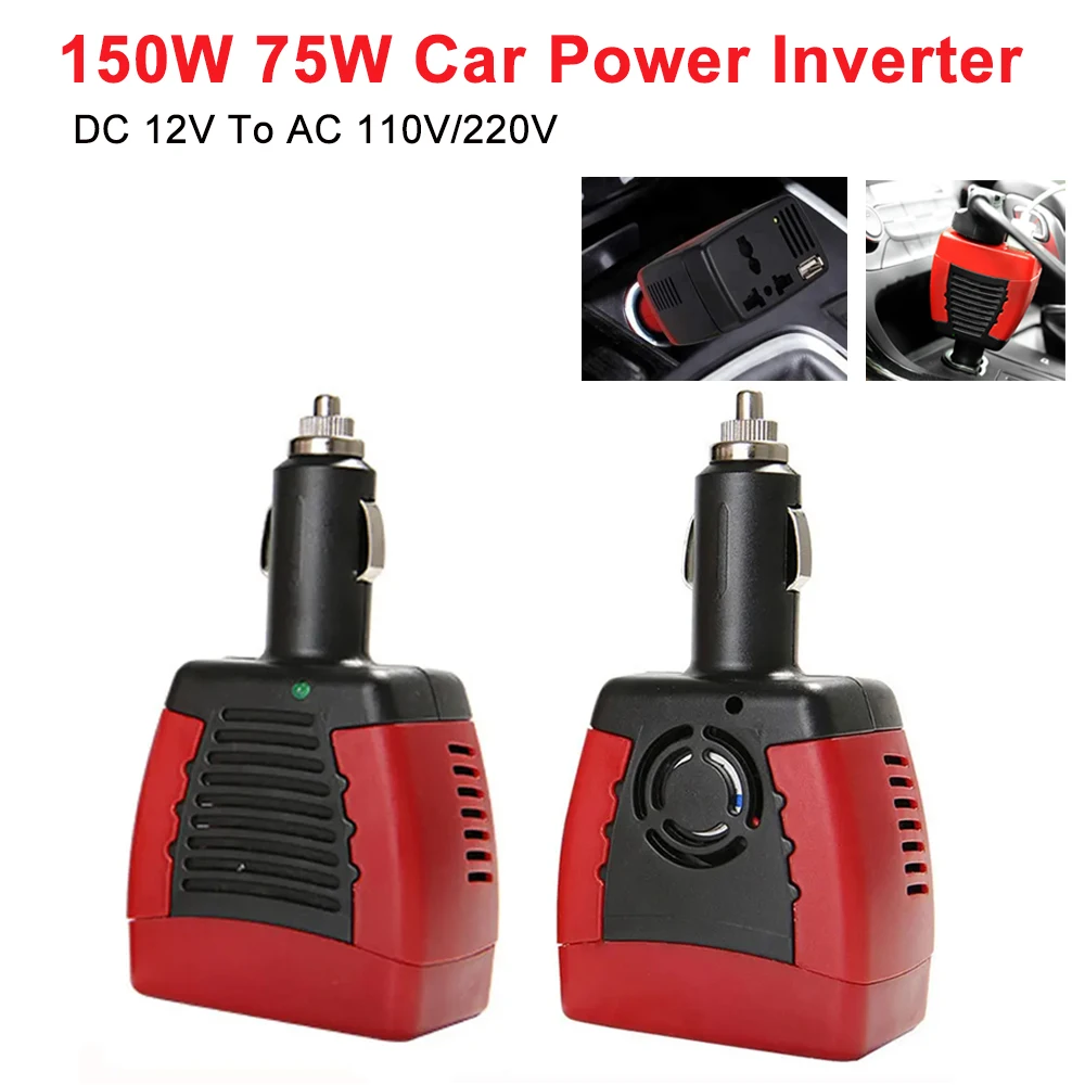 차량용 전원 인버터, 휴대용 자동 전압 변환기 어댑터, 다기능 USB 충전기 인..