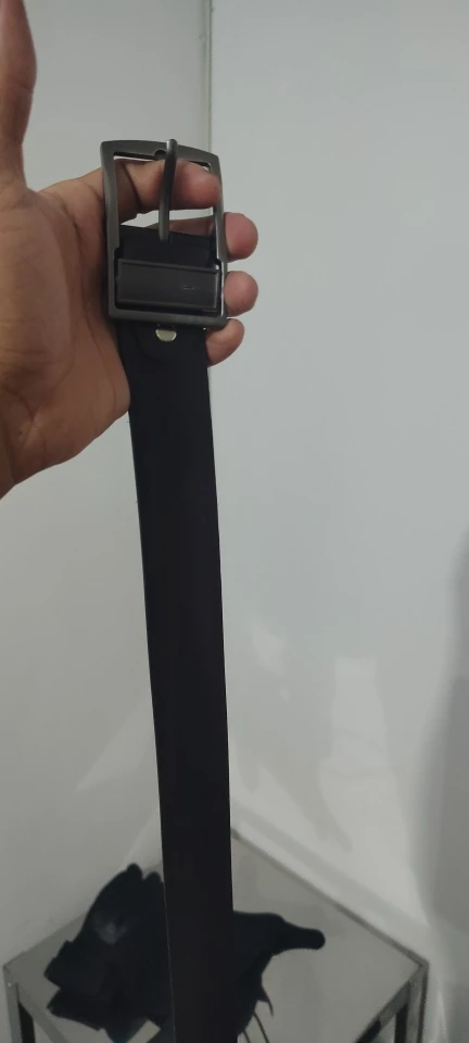 MIDNIGHT SOVEREIGN™ – Black Buckle Genuine Leather Belt photo review