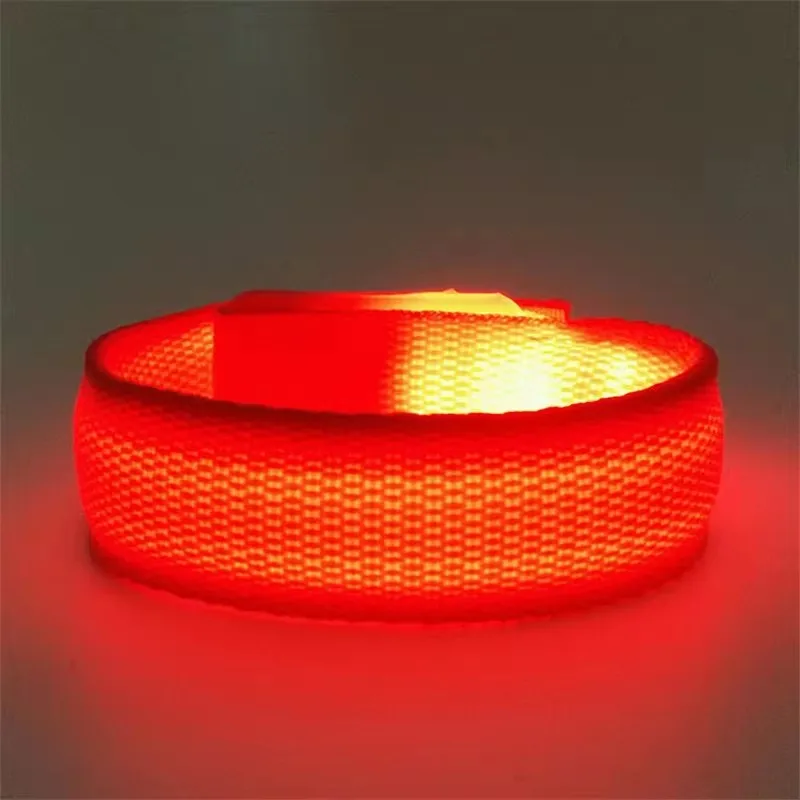Glow in the Dark Bracelet Led Luminous Bracelet Concert Party Bar Velcro LED Sports Wrist Strap Party Supplies