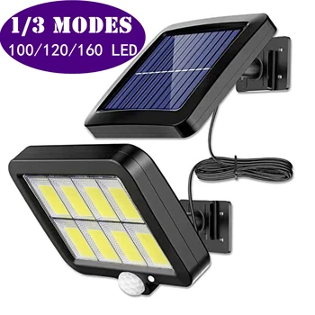 Wall lamp divided by sunlight 160LED Waterproof solar lamp for emergency road safety outdoor wall for garden decoration 1