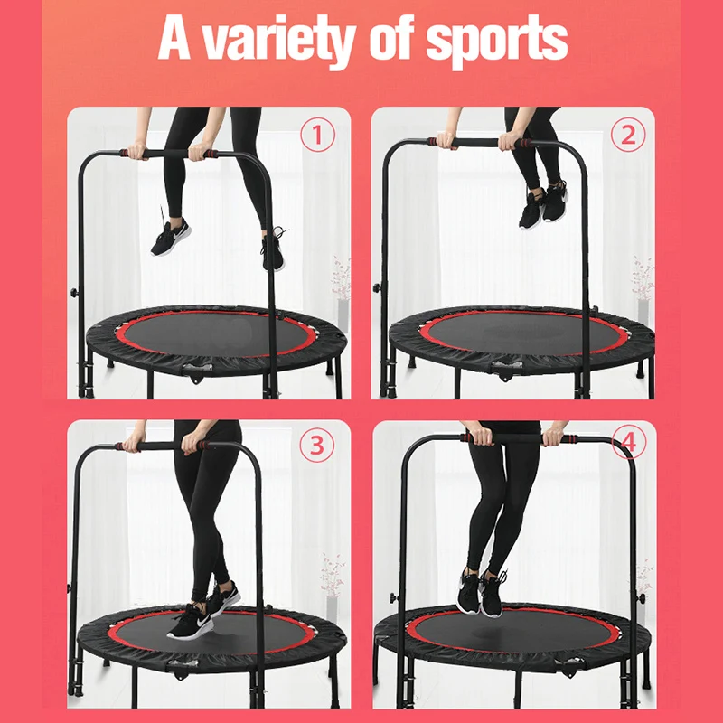 Trampoline d'intérieur pliable pour enfants et adultes, saut à l'élastique,  Fitness, printemps - AliExpress