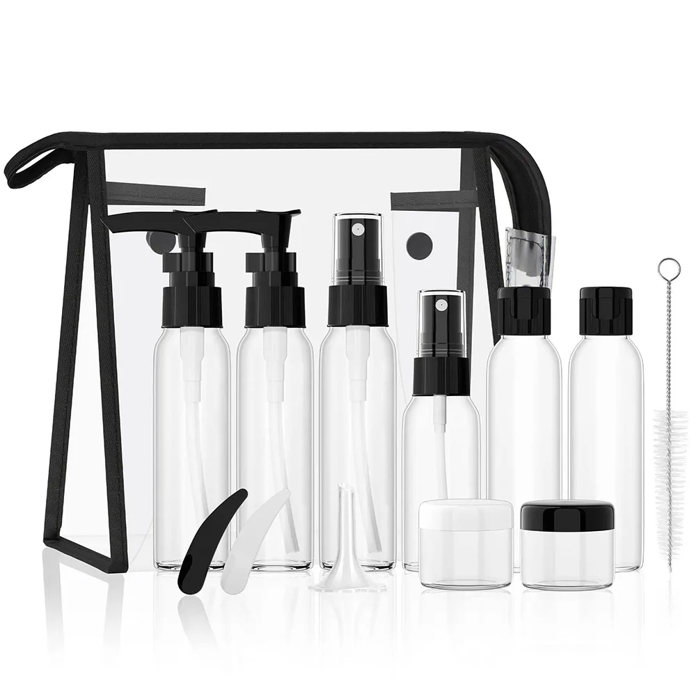 Recipientes Sin BPA Kit De Viaje Vinofes - 16 Piezas, Botellas A Prueba De Fugas Para Líquidos, Aprobadas Por TSA Funda Viaje Aseo