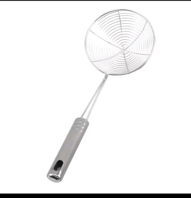 3 Size Set Stainless Steel Colander Household Noodle Dumpling Hot Pot Filter Screen Pearl Line Drain Large Fried Strainer photo review