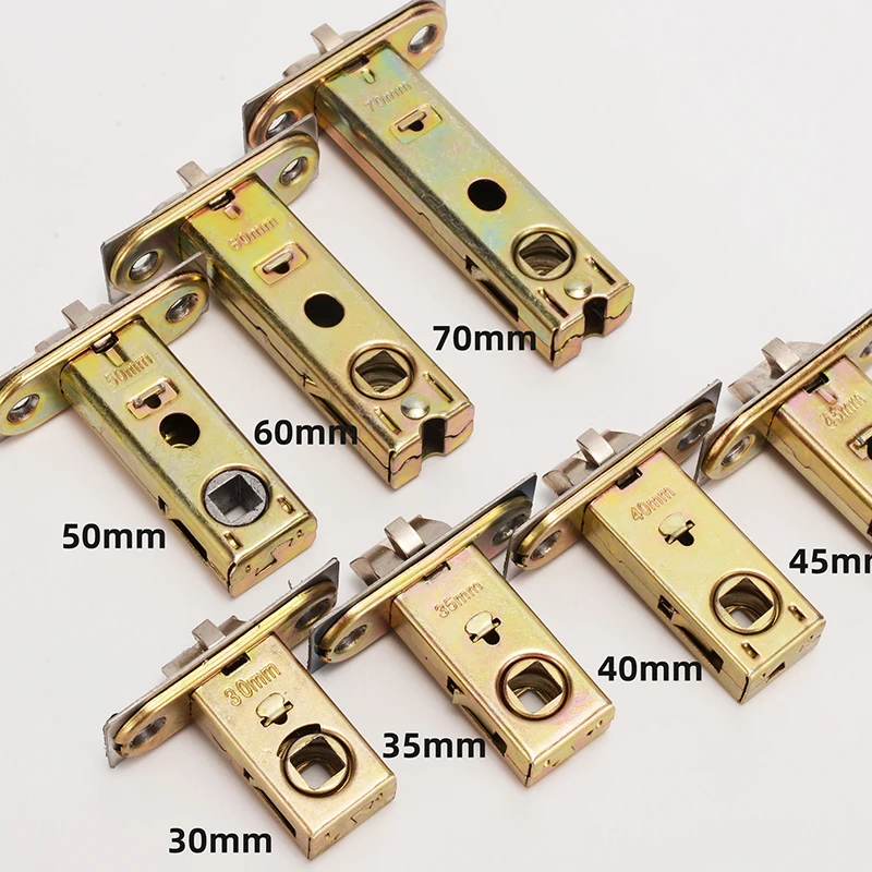 1pcs Zinc Alloy Lock Cylinders 35-50mm Room Door Lock Single Tongue Lock Three Bar Lock Repair Parts Silent Anti-Theft Bedroom