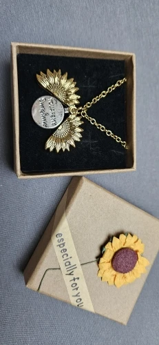 Stainless Steel Sunflower Open Locket Necklace photo review