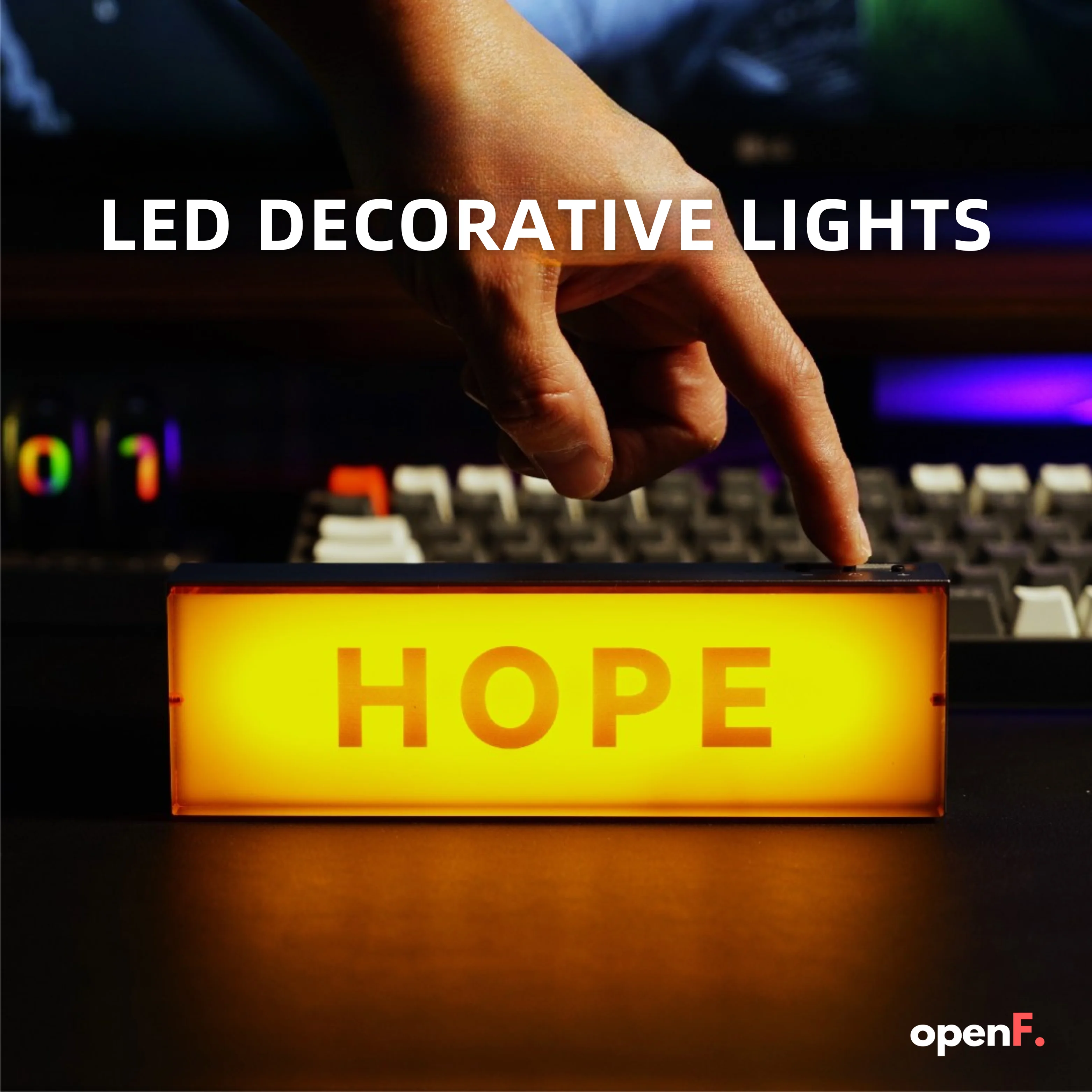 

LED Atmosphere Night Light, Desktop Creative Decorations, High-end Gifts, Decorations, Mini Advertising Lamp Box Bar Cool Lights