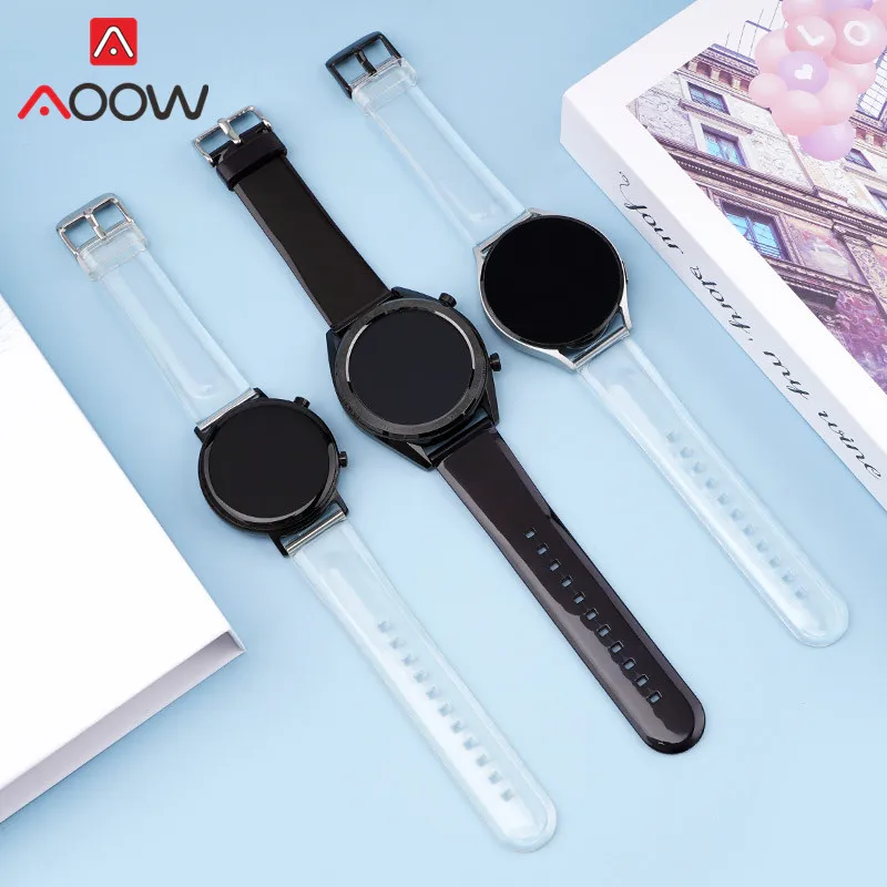 Transparent Sport Waterproof Quick Release Watch Strap with Stainless Steel Buckle