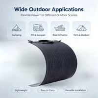 Panneau solaire flexible 100W 18V monocristallin, panneau solaire ETFE étanche, module solaire portable, panneau photovoltaïque pour voiture 12V, camping-car, caravane, bateau, yacht, marine, charge de batterie 5