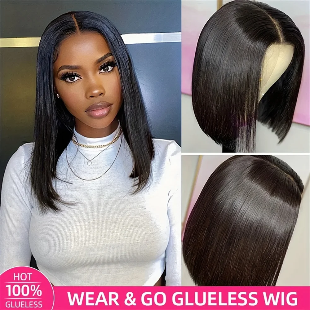 

150% 180% Density Lace Front Human Hair Wig 8-18inch Short Bob Wigs Straight Human Hair Wigs For Women 13x6 Lace Brazilian Hair