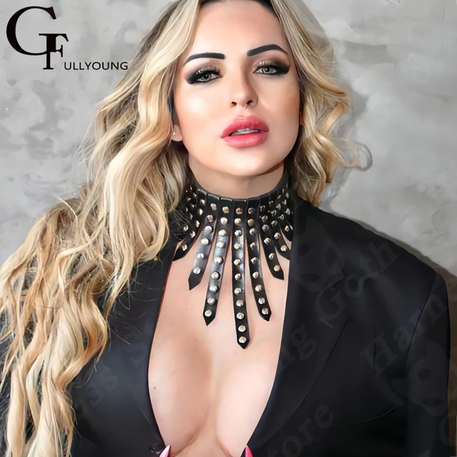 Sexy Leather Necklace, Sexy Choker Necklace