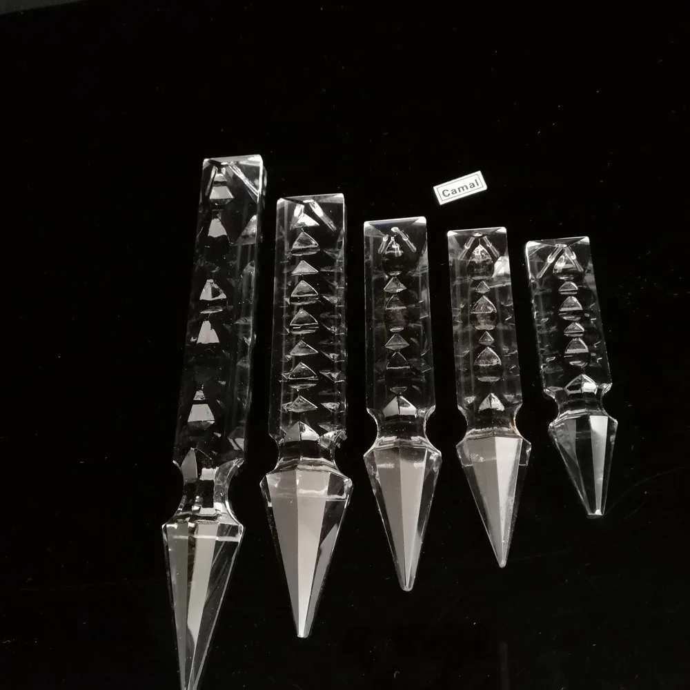 Camal 76/89/100/120/150mm K9 Faceted Rocket Head Long Crystal Glass Prisms Pendant SunCatcher Lamp Lighting Chandelier Part 1PCS