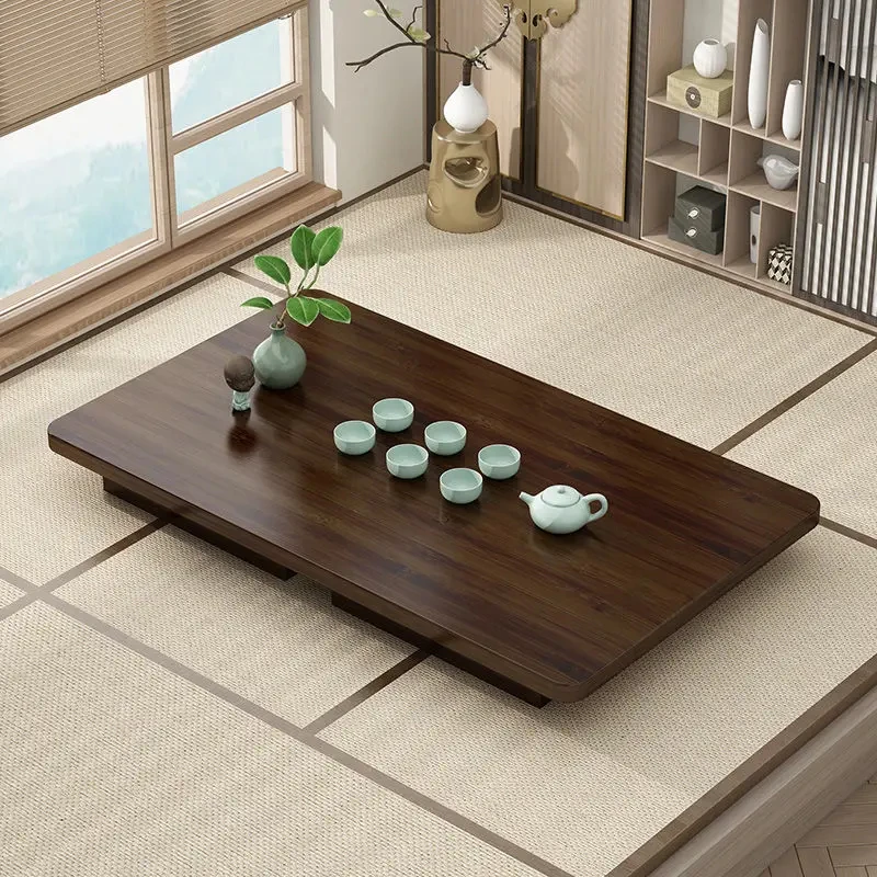 60/70CM Folding Wooden Table Bay Window Balcony Coffee Table Tatami Home Bedroom Bed Computer Study Desk Sundry Rack