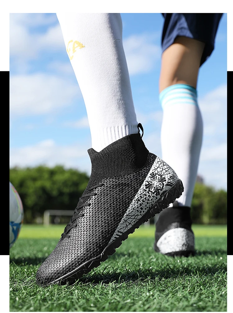 Men FG/TF Football Boots Futsal Professional Unisex Soccer Shoes High Quality Grass Training Sport Non Slip Outdoor Male_voghion.com