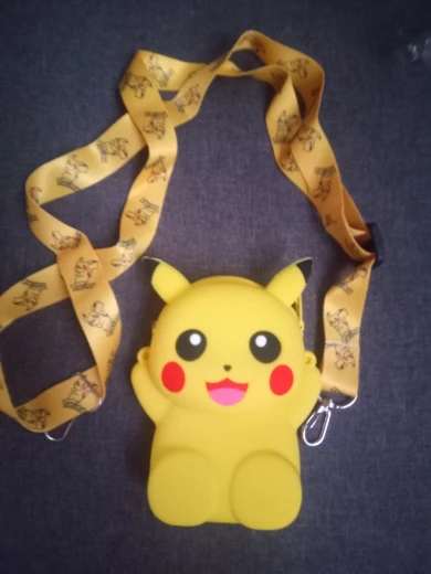 7Species Pokemon Pikachu Silicone Coin Purse Cartoon Messenger Bag Cute Fashion Anime Figure Shoulder Bag Toy For Children Gifts photo review