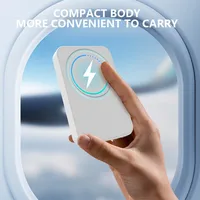 Mini Wireless Fast Charging, 5000 Mah Magnetic Wireless Power Bank, with 15 Watt Fast Charging Function Suitable for Apple 12 and Above Series Mobile Phones, a Must-Have Portable Outdoor Emergency Backup Power Supply 2