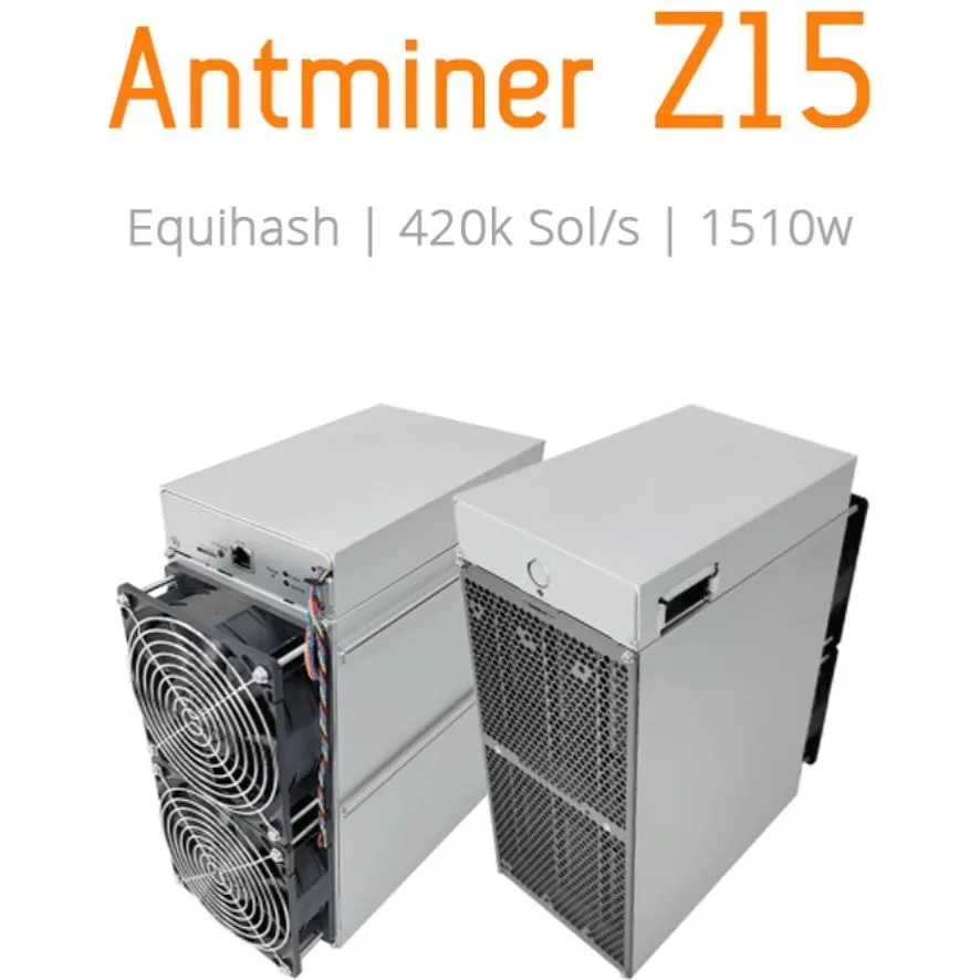 새해 세일 Bitmain Antminer Z15 420K Sol/s Asic Miner 1510w Zcash ZEC Equihash Miner Asic Miner Machine Mining