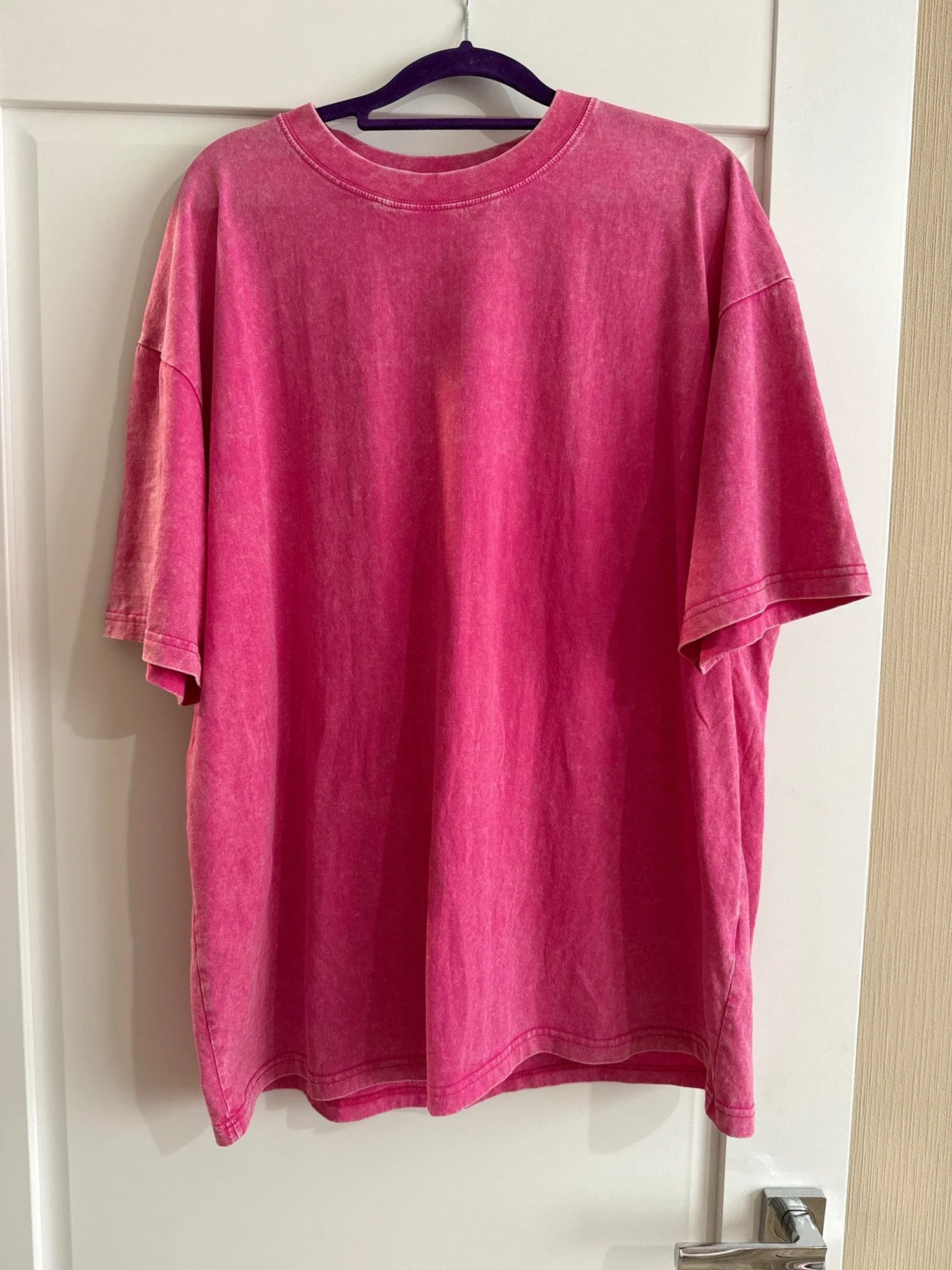 American Style Retro Heavyweight Solid Color Short Sleeved T-shirt Men Women Summer Street Trendy Washed Old Oversized Clothes photo review