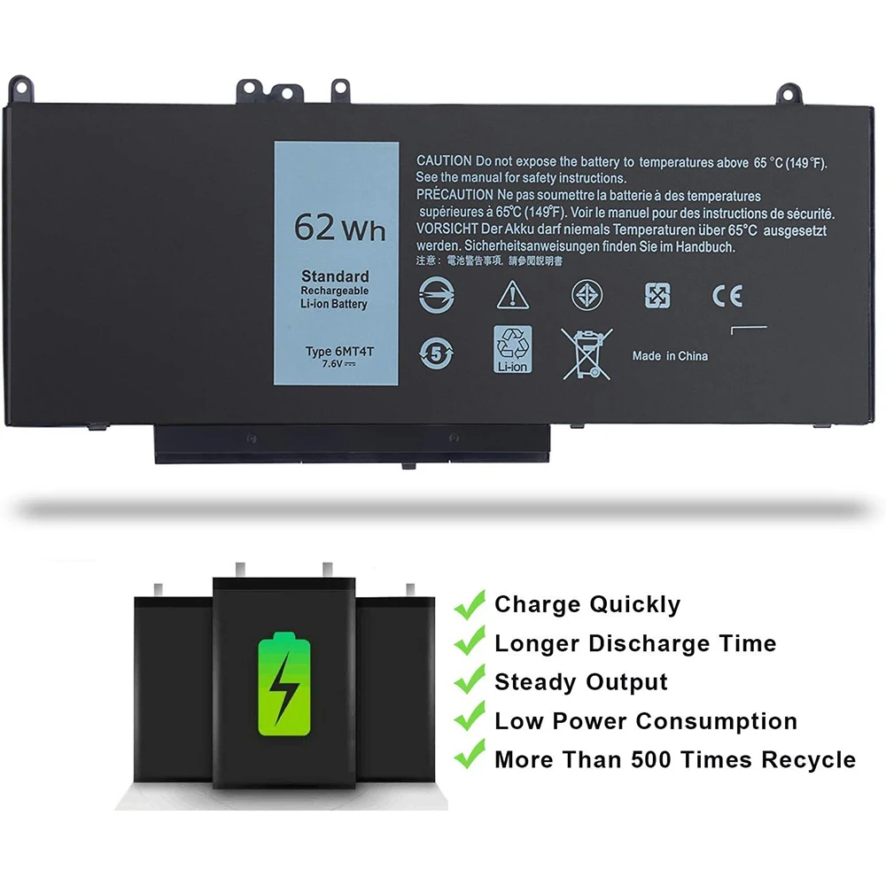 Фото Аккумулятор 6MT 4T для ноутбука Dell латиtude14 5470 E5470 15 5570 E5570 Precision 15 3510 M3510 Series TXF9M 7V69Y 79VRK 07V69Y №5