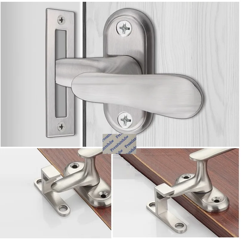 1Piece Stainless Steel Door Window Latch Lock With Thumb Turning Handle