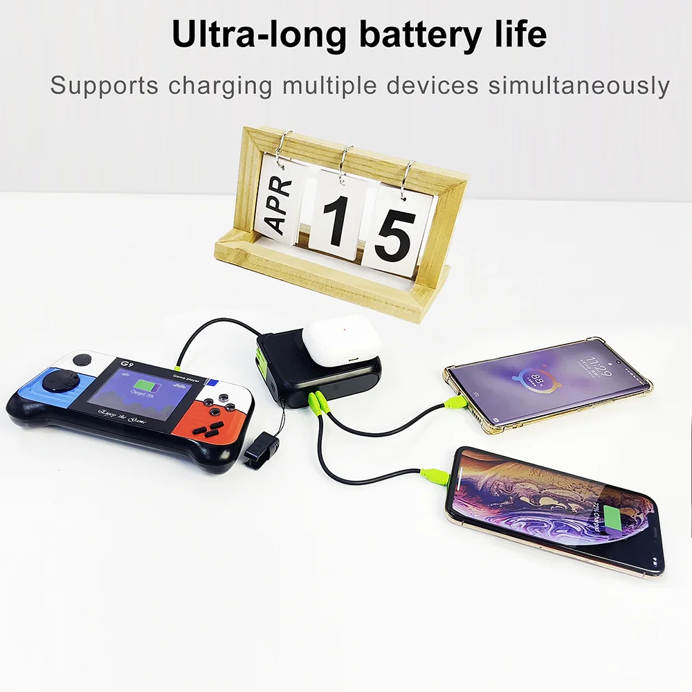 HT-38 3 in 1 energy storage charger portable wireless power bank 22.5w with stand 10,000mah waterproof & sturdy design 3