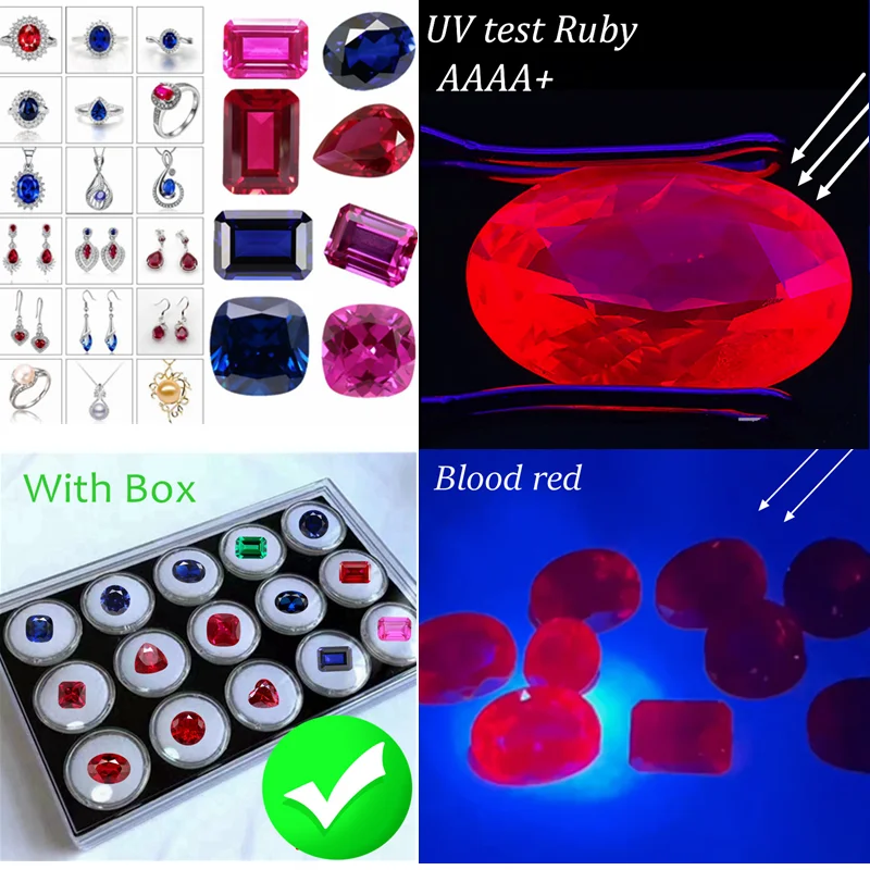 2 Stück Rubin hübscher Edelstein bestanden UV-Test 13 × 18mm Oval schliff vvs loser Edelstein für Schmuck herstellung DIY Anhänger Ring Edelstein – Detail 9