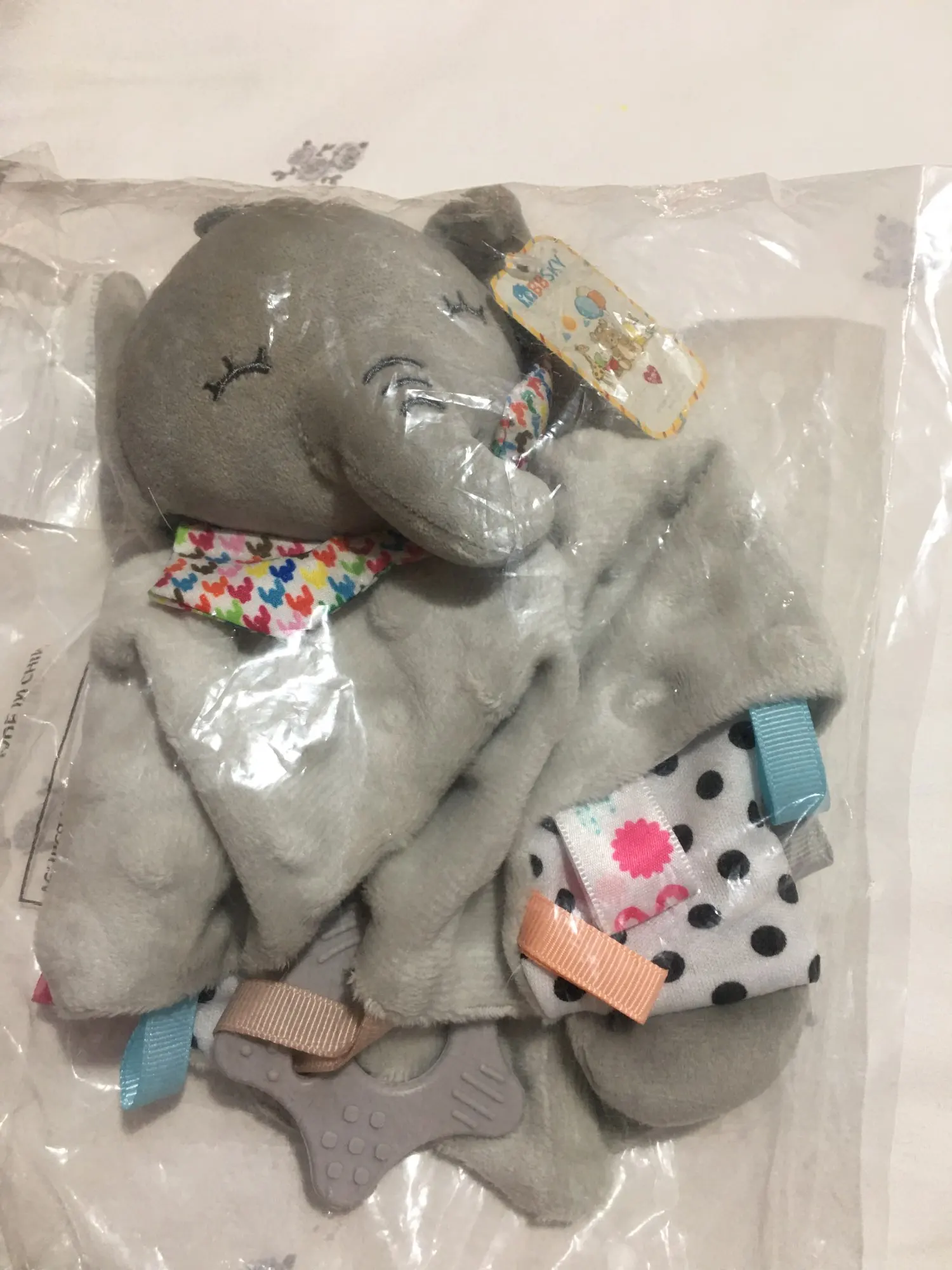 1pcs Baby Security Soothing Doll Towel with Teether Rattles Soft Blanket Snuggle Toy photo review