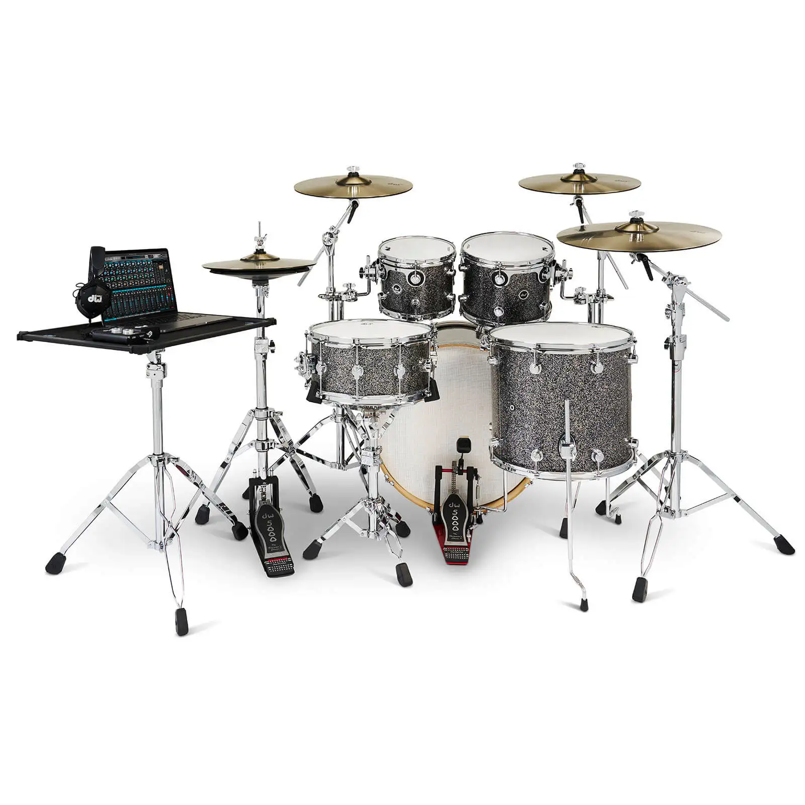 

50% скидка DW DWe комплект из 5 барабанных комплектов-Черный Galaxy FinishPly