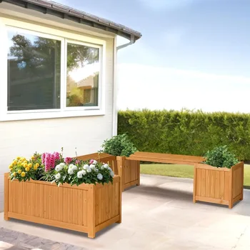Bench with Planter Boxes 1