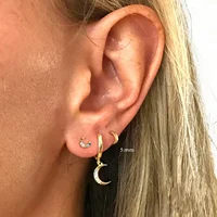 6-15mm Stainless Steel Earring Minimalist Classic Round Gold Color Earring for Women Men Tiny Huggie Hoop Rock  Jewelry Gift - Image 6