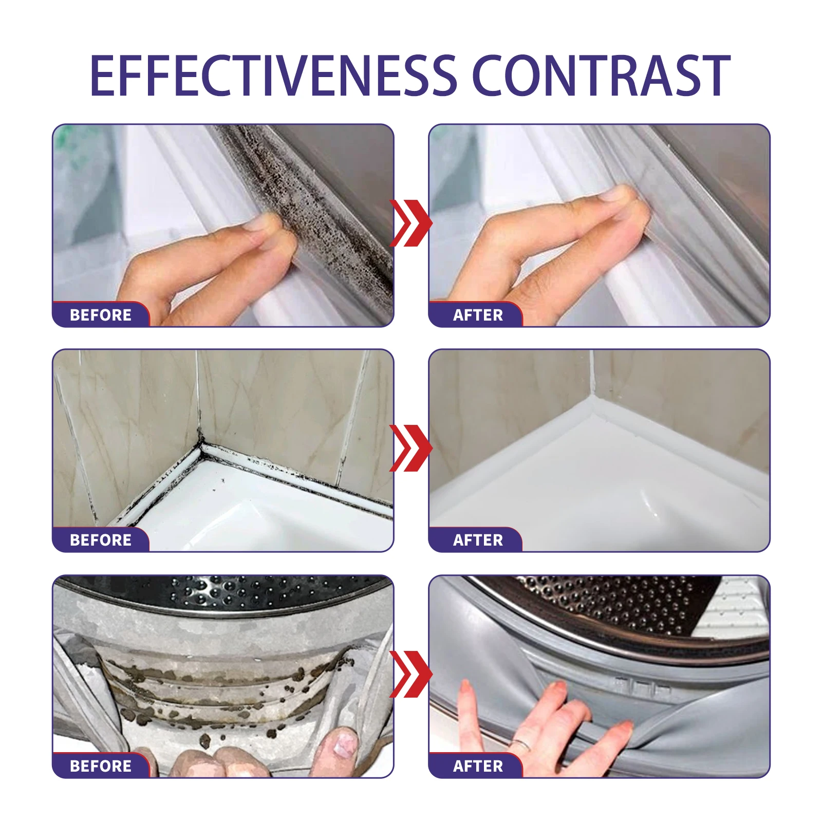 Mildew Removal Gel Cleaner for Wall Tile and Silicone