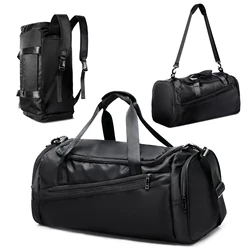 Versatile Waterproof Duffel Bag with Wet Pocket & Shoe Compartment - Large Travel & Gym Weekender (Black)