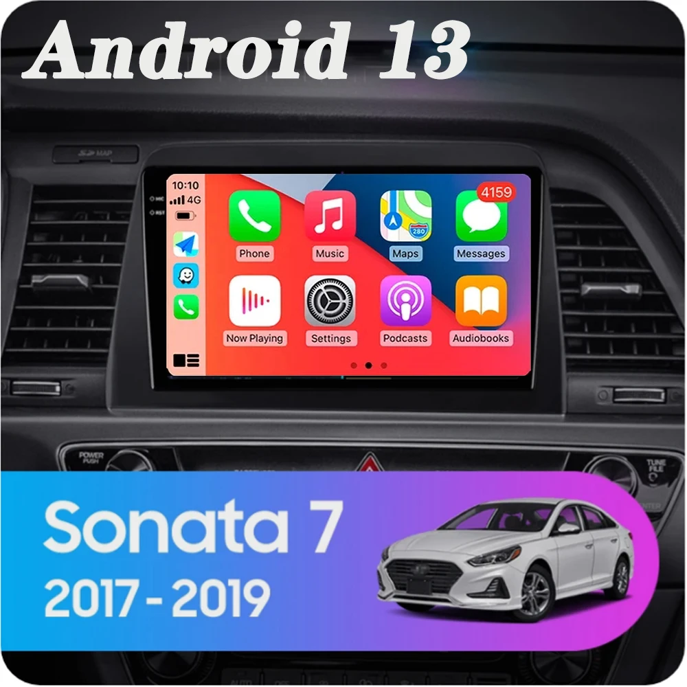 현대 소나타 7 LF 2017 2018 2019 GPS 멀티미디어 플레이어, 스테레오 360 카메라, 4G + WiFi BT DSP, 안드로이드 13 카플레이, 자동차 라디오