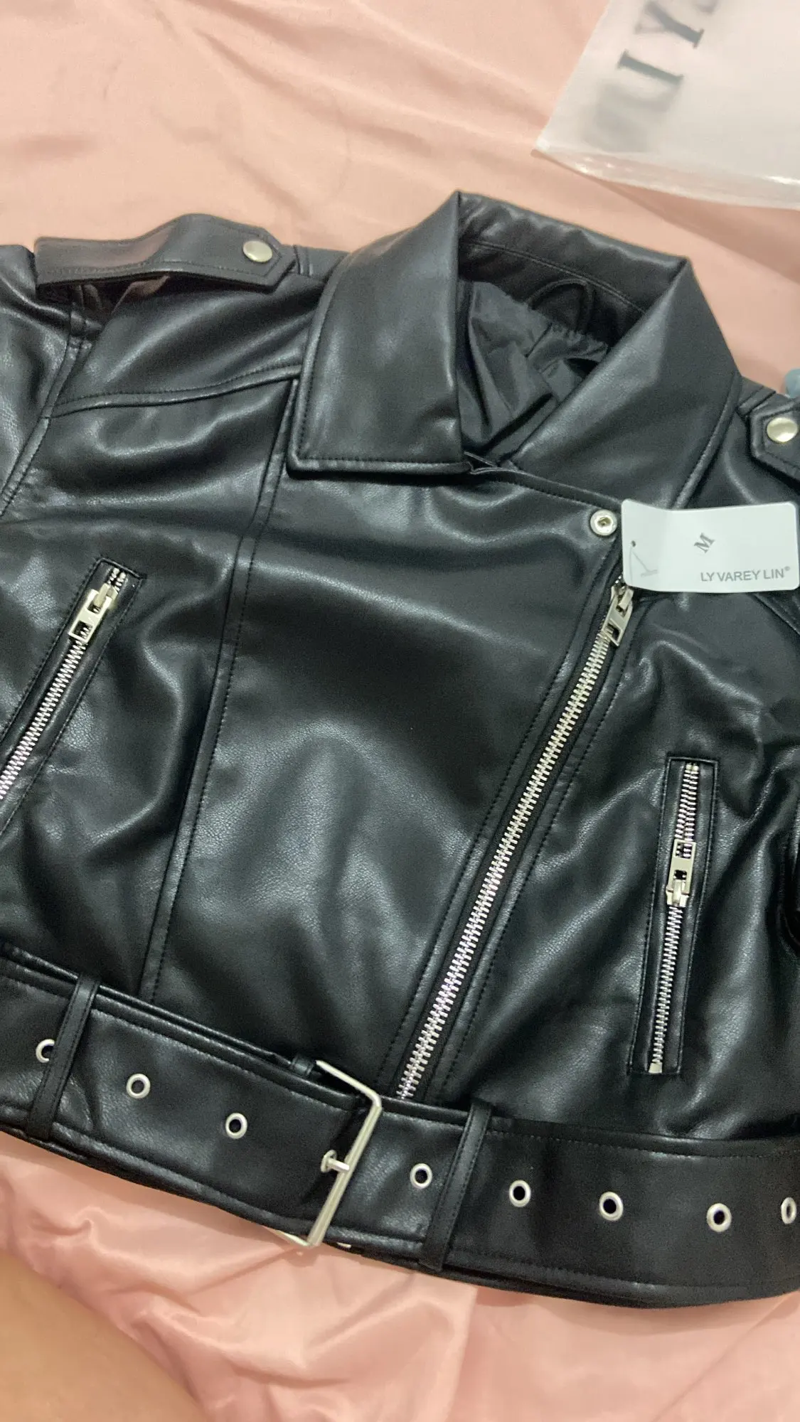 Ailegogo Faux Leather Short Jacket photo review