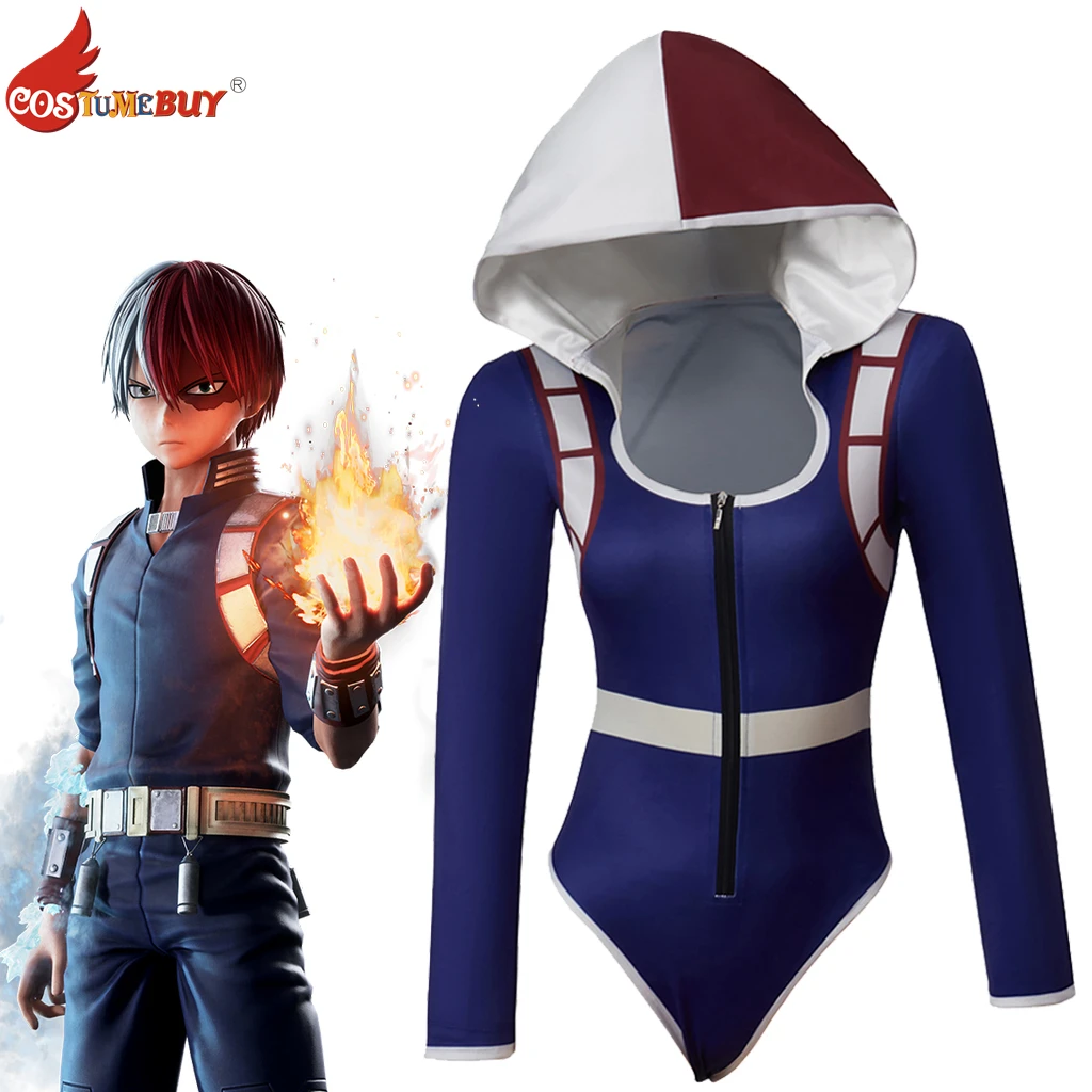 

My Hero Academia Anime Jump Force Cosplay Women's Costume Bodysuit Pajamas Hoodie Top ,Female Sleepwear Adult Student Outfit